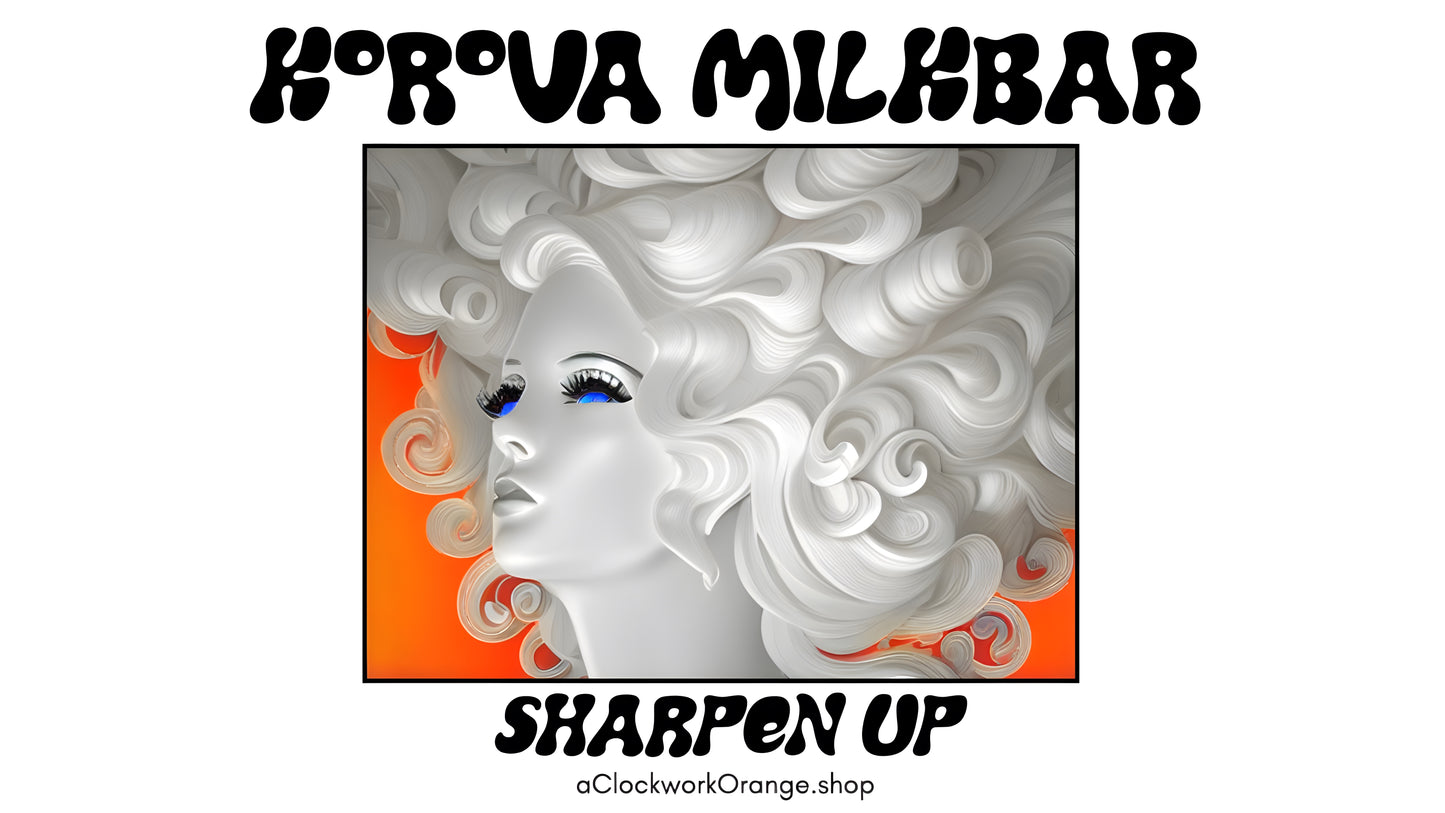 Korova Milkbar Sharpen Up. Long Sleeve Fitted Crew.