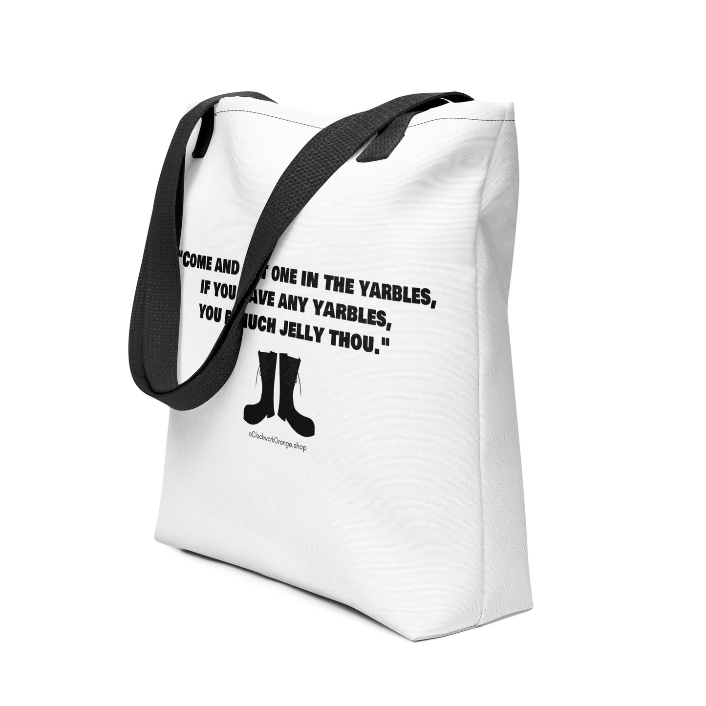 Come and Get One in the Yarbles. Tote bag.